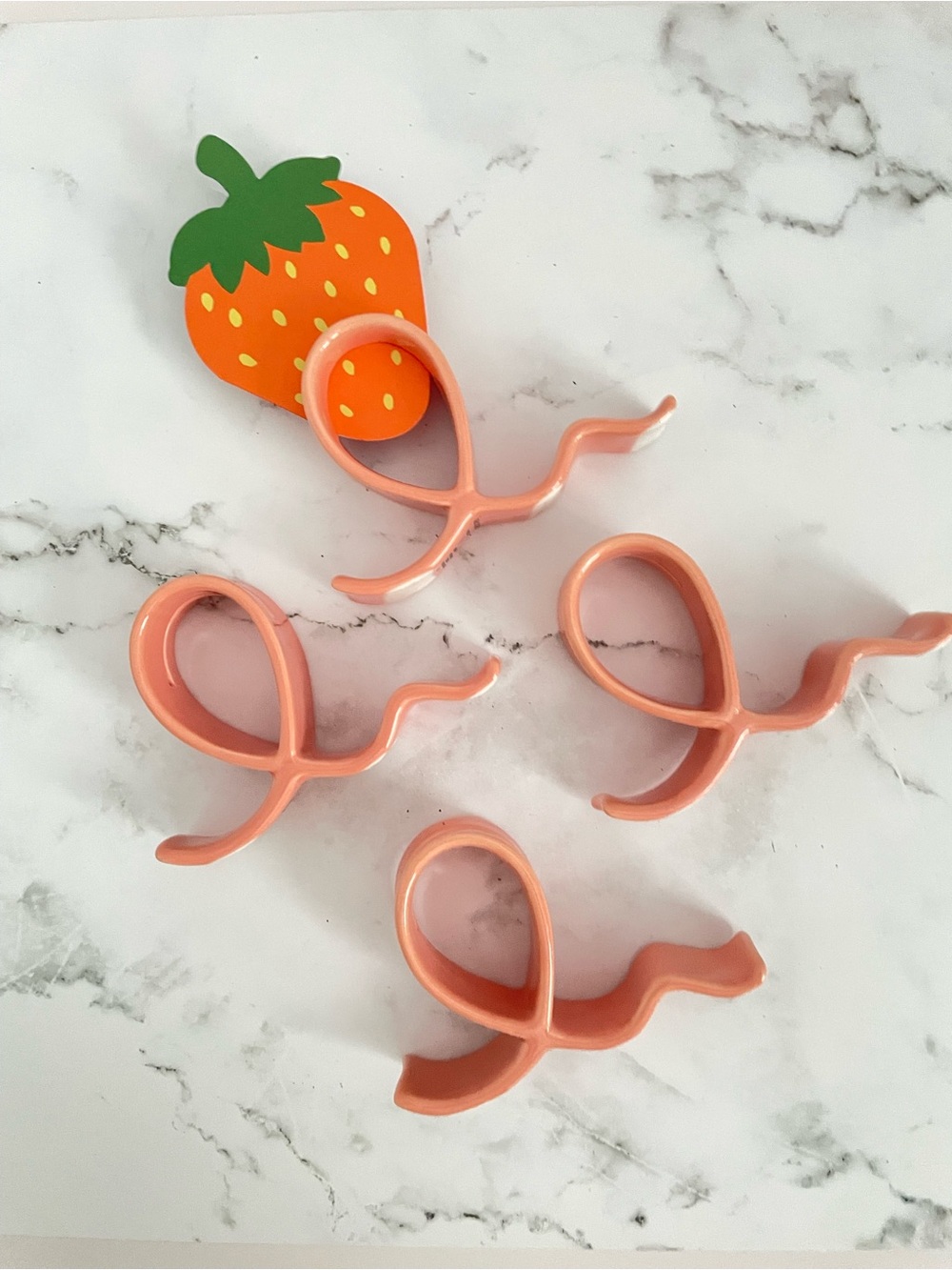 Kate Spade x Target Place card Holders Set (4) soft orange